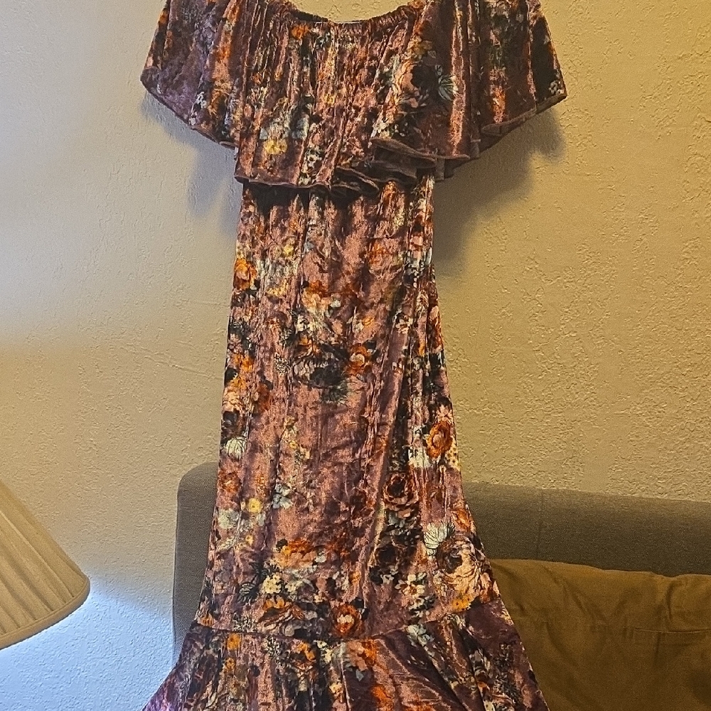 LuLaRoe Purple Floral Maxi Dress
